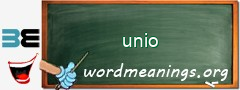 WordMeaning blackboard for unio